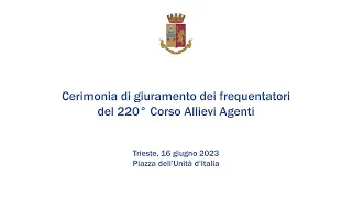 Giuramento solenne 220° corso allievi agenti