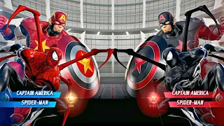 Captain America Spiderman (Red) vs. Captain America Spiderman (Black) | Marvel vs Capcom Infinite