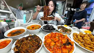 Jajangmyeon that the 70-year-old owner kneads?!😳 Chinese food mukbang