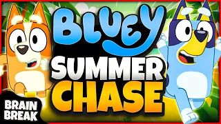 Bluey Summer Chase | Brain Break | Just Dance | Freeze Dance | Danny Go Noodle
