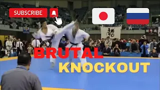 jo miyahara (japan) vs andrey Stepin (russia) brutal knockout #kyokushinway #karate #knockout