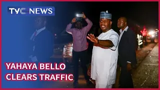 [Watch] Governor Yahaya Bello Clears Traffic On The Highway