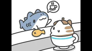 [BugCat-Capoo] Shark bugcat buying coffee