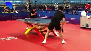 Ma Long backhand training at WTT 2022