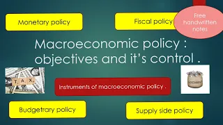Macroeconomic policy objectives and it's control | instruments of macroeconomic policy