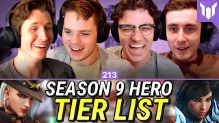 SEASON 9 HERO TIER LIST! ft. Jake, Jaws, Custa, Reinforce — Plat Chat Overwatch 213