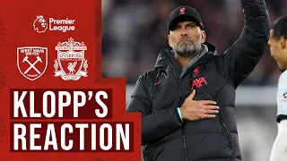 KLOPP'S REACTION: West Ham 1-2 Liverpool | Result & performance, building momentum