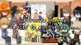 •My favorite Anime reacts to eachother•//TW:Spoilers//Read Description