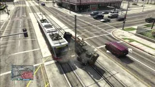 Dump Truck Vs Tram [GTA Online]