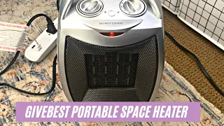 GiveBest Portable Electric Space Heater with Thermostat Review & Test | Ceramic Heater Fan
