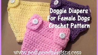 Doggie Diaper For Female Dogs Crochet Pattern