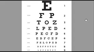 new 20 minutes Practice Snellen chart test card improve eyesight