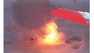 1000 Degree Knife VS Gunpowder and Gasoline!!!