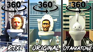 Skibidi toilet RTX vs ORIGINAL vs Otamatone 360º VR (1-3 Episodes)