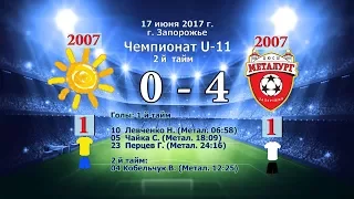 2й тайм. Проміння 07 - Металлург 07(1). 17 06 2017