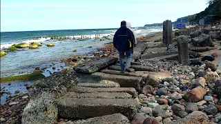 Отрадное🌊 Калининградская область, погуляли по Парку Янтарного Периода 💥 и спустились на пляж.