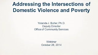 Intersection of Domestic Violence & Poverty