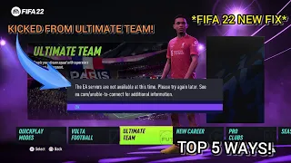 How to FIX "ERROR CONNECTING TO FIFA 22 ULTIMATE TEAM"?! | *Explained in Detail* | TOP 5 WAYS |