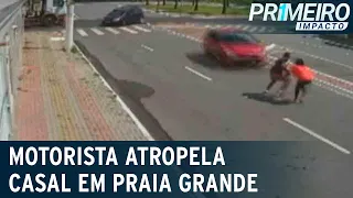 Motorista perde controle, atropela casal e foge sem prestar socorro | Primeiro Impacto (23/11/20)