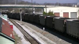 NS 8104 (Lehigh Valley) Leads NS 702 in Dalton, GA