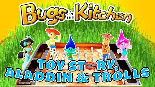 Bugs in the Kitchen Game Girls VS Boys! Toy Story 4, Aladdin & Trolls Play the Game