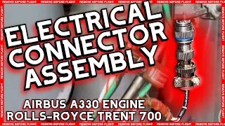 AIRCRAFT ELECTRICAL CONNECTOR ASSEMBLY OF A330 ROLLS ROYCE ENGINE TRENT 700 #rrtrent700