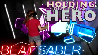 Beat Saber || Holding Out For A Hero by Jennifer Saunders (Expert+) First Attempt || Mixed Reality