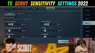 Scout Sensitivity 2022 | Tx Scout BGMI Sensitivity Code 2022 | Scout BGMI Control Code 2022 | Scout
