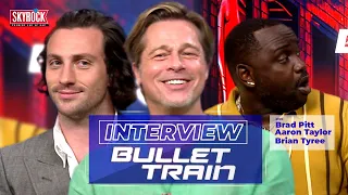 Interview Bullet Train avec Brad Pitt, Aaron Taylor & Brian Tyree !