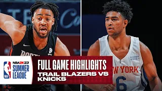 TRAIL BLAZERS vs KNICKS | NBA SUMMER LEAGUE CHAMPIONSHIP | FULL GAME HIGHLIGHTS