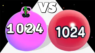 YOGA BALL RUN 2048 (vs) ROLLING BALL Numbers Merge - ASMR Gameplay, Infinity Mode