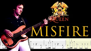 Queen - Misfire (Bass Line + Tabs + Notation) By John Deacon