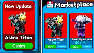 😱 I GOT ASTRO TITAN CAMERAMAN ! ☠️ I SOLD ASTRO TITAN CAMERAMAN FOR *1M* GEMS 💎 Toilet Tower Defense