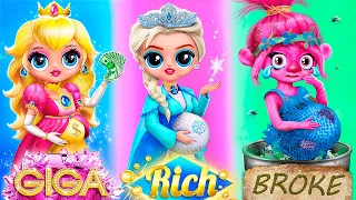 Princesses Fauchée, Riche Et Giga-Riche Avec Leurs Bébés / 33 DIY LOL OMG