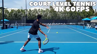 Michael Mmoh Court level Practice | A Fascinating Forehand Technique 2023 (4K 60FPS)