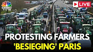 LIVE: Farmers Protest In Paris | French Farmers Threaten 'Siege' of Paris | European Union | IN18L