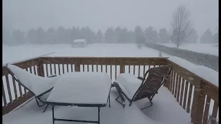 Incredible Blizzard Time Lapse & heavy blowing snow from Lagrange, NY - 3/14/2017