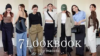 【LOOKBOOK】綺麗めカジュアルな春夏リアル1週間コーデ✨骨格ストレート/低身長152cm