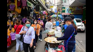 [4K] Amazing fashion street around "Pratunam Market" cheap clothes market in Bangkok