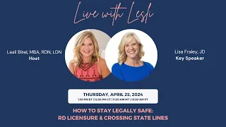 How to Stay Legally Safe: RD Licensure & Crossing State Lines