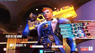 WHAT 3000+ HOURS OF SOLDIER 76 LOOKS LIKE - GALE! POTG [ OVERWATCH 2 TOP 500 ]