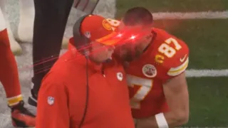 Travis Kelce FURIOUS at Andy Reid after taking him out leads to Fumble | Chiefs Vs 49ers Super Bowl