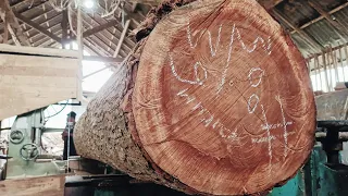 This is how we process mahogany wood into door frames