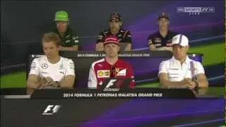 Typical Kimi Räikkönen answer on Question at Press Conference Malaysia 2014