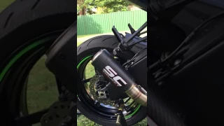 2016 ZX6R SC Project CRT exhaust startup and rev