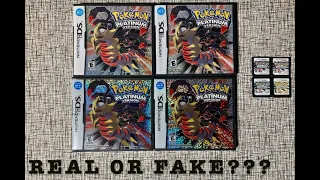 REAL Pokemon Platinum compared to FAKE Pokemon Platinum: How to identify Fake Pokemon DS Games.