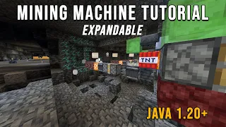 Minecraft Java 1.20+ Mining Machine Tutorial (Survival build)