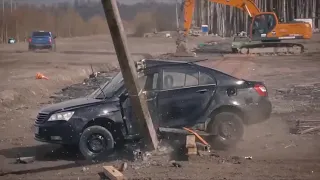 Geely Emgrand Pole Crash Test