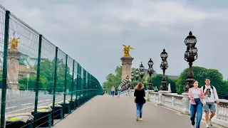 Paris France 4K HDR - Electric Scooter Ride Around Olympic Game Venue - Pont Alexandre lll-Invalides