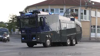 2 German Police Water Cannon Trucks Responding To National Park Forest Fire [GER | 25.7.2022]